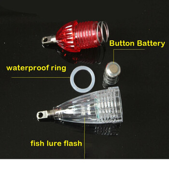 Mini LED Fishing Light 6CM Supplies Lamp Outdoor Float Fish For Night Lights Αδιάβροχη μπαταρία που αναβοσβήνει Bait Kit Υποβρύχια