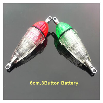 Mini LED Fishing Light 6CM Supplies Lamp Outdoor Float Fish For Night Lights Αδιάβροχη μπαταρία που αναβοσβήνει Bait Kit Υποβρύχια