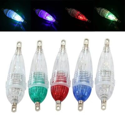 Mini LED Fishing Light 6CM Supplies Lamp Outdoor Float Fish For Night Lights Αδιάβροχη μπαταρία που αναβοσβήνει Bait Kit Υποβρύχια