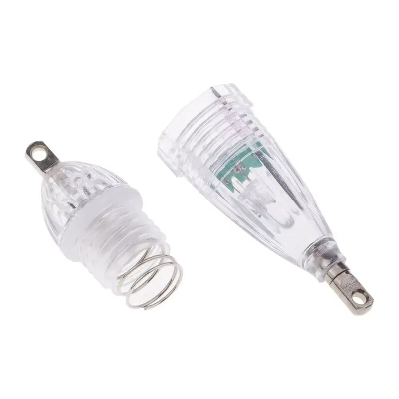 Mini LED horgászlámpa 6 cm-es kelléklámpa kültéri úszóhal éjszakai lámpákhoz Vízálló akkumulátoros villogó csalikészlet víz alatt