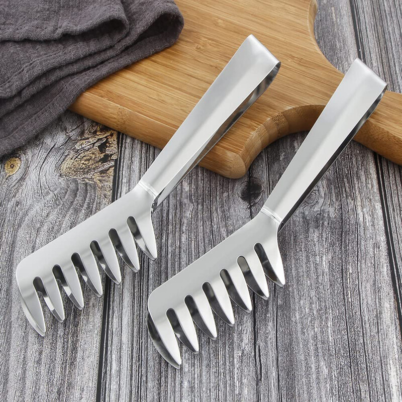 Makaronų serviravimo žnyplės Maisto žnyplės nerūdijančio plieno spagečių žnyplės, skirtos spagečių kepimui Namų virtuvės gaminimo įrankis Praktiškas plaunamas