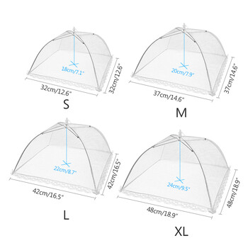 Καλύμματα φαγητού Διχτυωτό Πτυσσόμενο Κάλυμμα Κουζίνας Anti Fly Σκηνή Θόλος Ομπρέλα για πικνίκ Προστατευτικό Κάλυμμα Πιάτων Αξεσουάρ κουζίνας