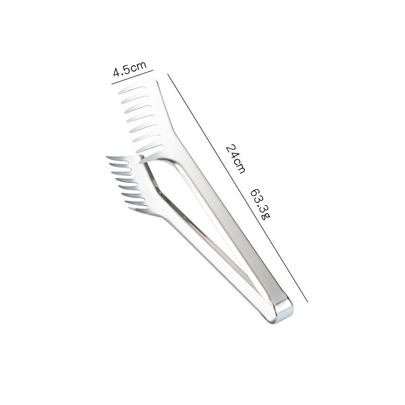 9 colių nerūdijančio plieno makaronų žnyplės makaronų spagečių žnyplės maisto spaustukai nerūdijančio plieno rankena Virimo reikmenys Virtuvės priedai