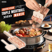 Creative Kitchen Triple Meatball Maker Χρήσιμο Μηχάνημα Κεφτεδοποιίας Σετ μπάλες ψαριών DIY Εργαλεία μαγειρικής για το σπίτι Αξεσουάρ κουζίνας