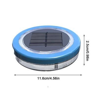 Saulės LED baseino šviesos spalvos keičiasi povandeninė saulės lempa, vandeniui atspari plūduriuojanti dekoratyvinė lempa, skirta tvenkinio fontano akvariumo terasai