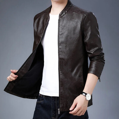 Buli férfi öltöny dzsekik fekete bőr férfi blézerkabát Klasszikus elegáns koreai stílusú kiváló minőségű divat 2024 tavaszi ruhák