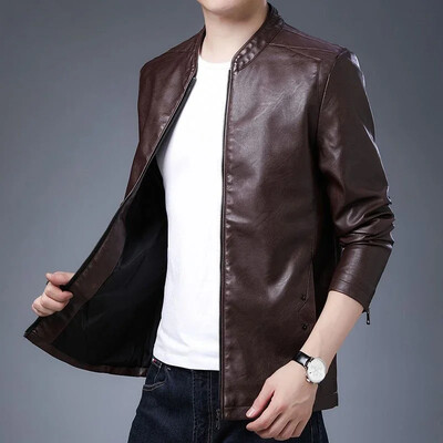 Buli férfi öltöny dzsekik fekete bőr férfi blézerkabát Klasszikus elegáns koreai stílusú kiváló minőségű divat 2024 tavaszi ruhák