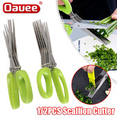 Muti Layers Virtuvės žirklės Nerūdijančio plieno Daržovių Svogūnėlių Pjaustyklė Žolelių Plautuvė Prieskoniai Pjaustyti Maisto gaminimo Įrankiai Virtuvės priedai