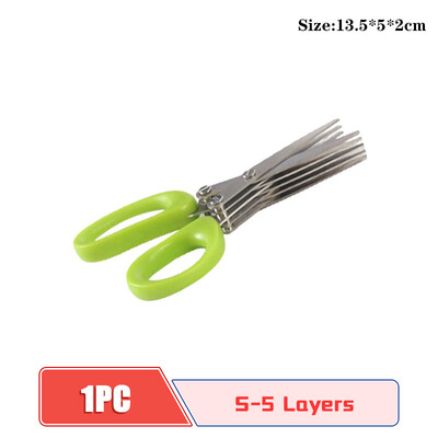 Muti Layers Virtuvės žirklės Nerūdijančio plieno Daržovių Svogūnėlių Pjaustyklė Žolelių Plautuvė Prieskoniai Pjaustyti Maisto gaminimo Įrankiai Virtuvės priedai