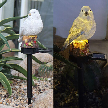 Solar Garden Light Outdoor Resin Bird Solar Garden Stake Light Ηλιακό φως LED για Αίθριο κήπου Διακόσμηση γκαζόν αυλής