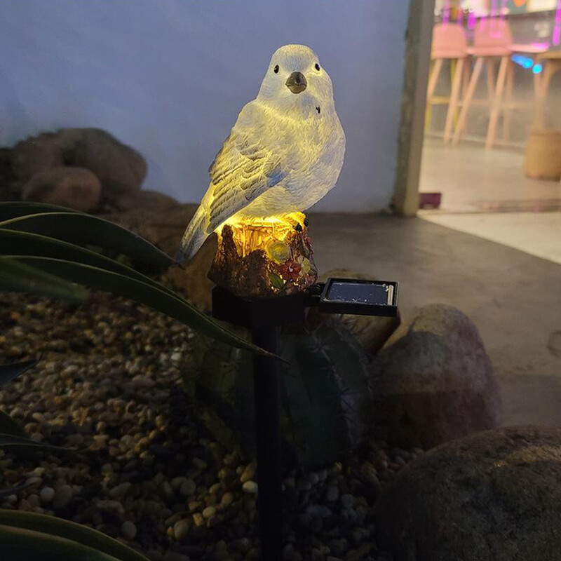 Napelemes kerti lámpa kültéri műgyanta madár napelemes kerti lámpa napelemes LED lámpa kerti teraszhoz, pázsithoz, sétányhoz