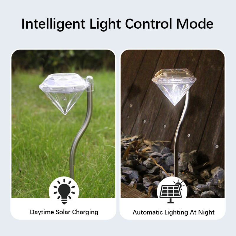 Külső lámpák Diamond Solar Stakes füves lámpa, kültéri lámpák, tájvilágítás, kertbe, villába, udvarba, kemping dekorációba