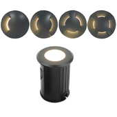 3W 5W beágyazott LED IP67 AC110V220V DC12V kültéri süllyesztett fedélzeti lámpa 1/2/3/4 oldalnézet Földalatti lámpa Járdavilágítás