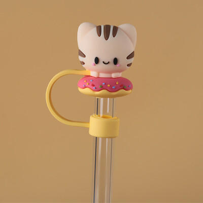 1 gab Silikona blīvējuma salmu spraudnis Atkārtoti lietojams dzeramais putekļu vāciņš Karikatūras aizbāžņi Padomi Vāks uzvalks Virtuves krūze DIY piederumi