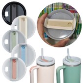 40Oz noslēdzošais pudeles vāks, necaurlaidīgs pret šļakatām, vienkāršā plastmasas rezerves vāki, kas paredzēti Stanley Quencher H2.0 40 oz Tumber Cup