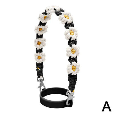 Käsitsi kootud rippuv pudeli tropihoidja Stanley jaoks reguleeritava veetassi rihmaga elastne riba disain Stanley tassi tarvikule V8H5