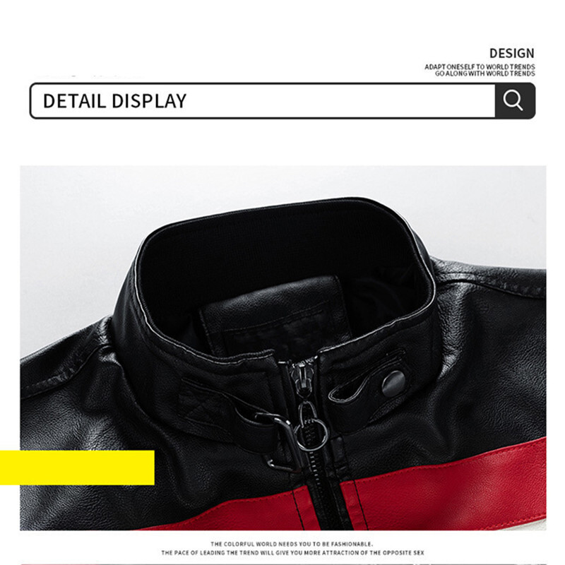 Vīriešu apkakle Moto ādas jakas Slim Fit ādas mēteļi Augstas kvalitātes vīriešu modes ikdienas ādas jakas 5XL