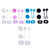 6 gab. Glabājiet savu krūzi tīru un kārtīgu pret izšļakstījumu necaurlaidīgu aizbāžņu komplekts Stenlija-Tumbler kvadrātveida apaļajam silikona pretizliešanas aizbāznim