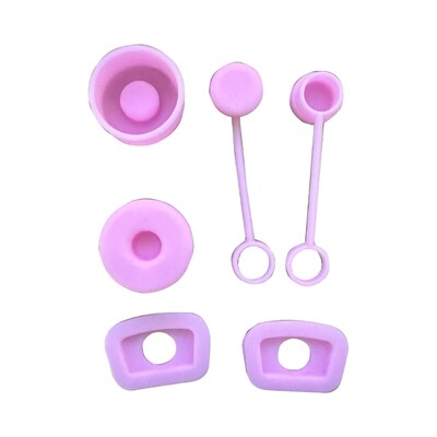 6 gab. Glabājiet savu krūzi tīru un kārtīgu pret izšļakstījumu necaurlaidīgu aizbāžņu komplekts Stenlija-Tumbler kvadrātveida apaļajam silikona pretizliešanas aizbāznim