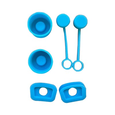 6 gab. Glabājiet savu krūzi tīru un kārtīgu pret izšļakstījumu necaurlaidīgu aizbāžņu komplekts Stenlija-Tumbler kvadrātveida apaļajam silikona pretizliešanas aizbāznim