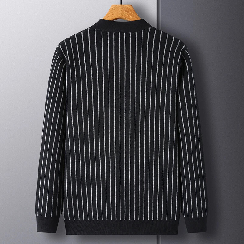 Férfi alkalmi dizájn Kardigán vastagított hosszú ujjú kabát Kardigán pulóver Férfi ruházat