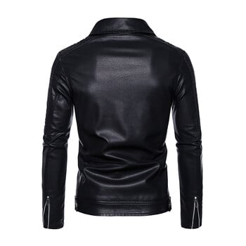 2023 New American Leather Coat Ανδρικό, Δερμάτινο Μπουφάν Ανδρικό Μπουφάν ρετρό Τακτικής Μοτοσικλέτας, Αδιάβροχο Παλτό