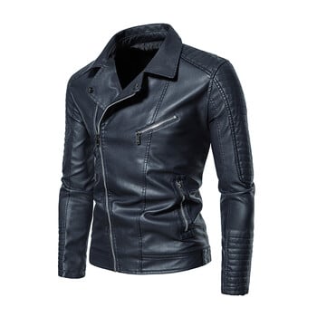 2023 New American Leather Coat Ανδρικό, Δερμάτινο Μπουφάν Ανδρικό Μπουφάν ρετρό Τακτικής Μοτοσικλέτας, Αδιάβροχο Παλτό