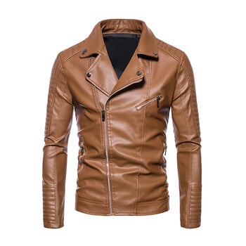 2023 New American Leather Coat Ανδρικό, Δερμάτινο Μπουφάν Ανδρικό Μπουφάν ρετρό Τακτικής Μοτοσικλέτας, Αδιάβροχο Παλτό