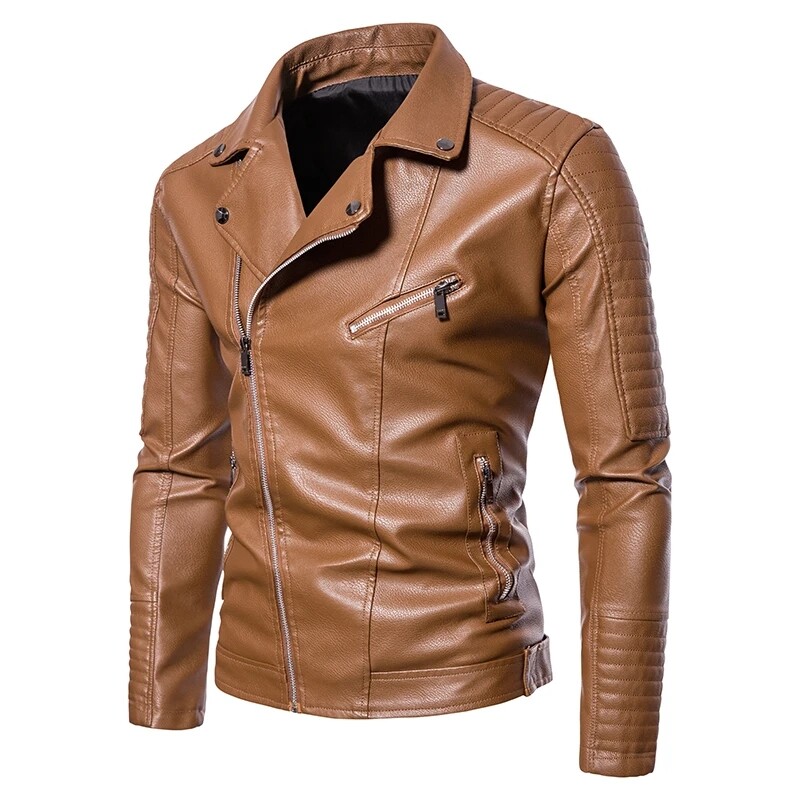 Επώνυμα ρούχα Μοτοσικλέτα Λεπτό Δερμάτινο Μπουφάν Ανδρικό Δερμάτινο Μπουφάν British Fashion Ανδρικό 4XL-M's PU Δερμάτινο μπουφάν