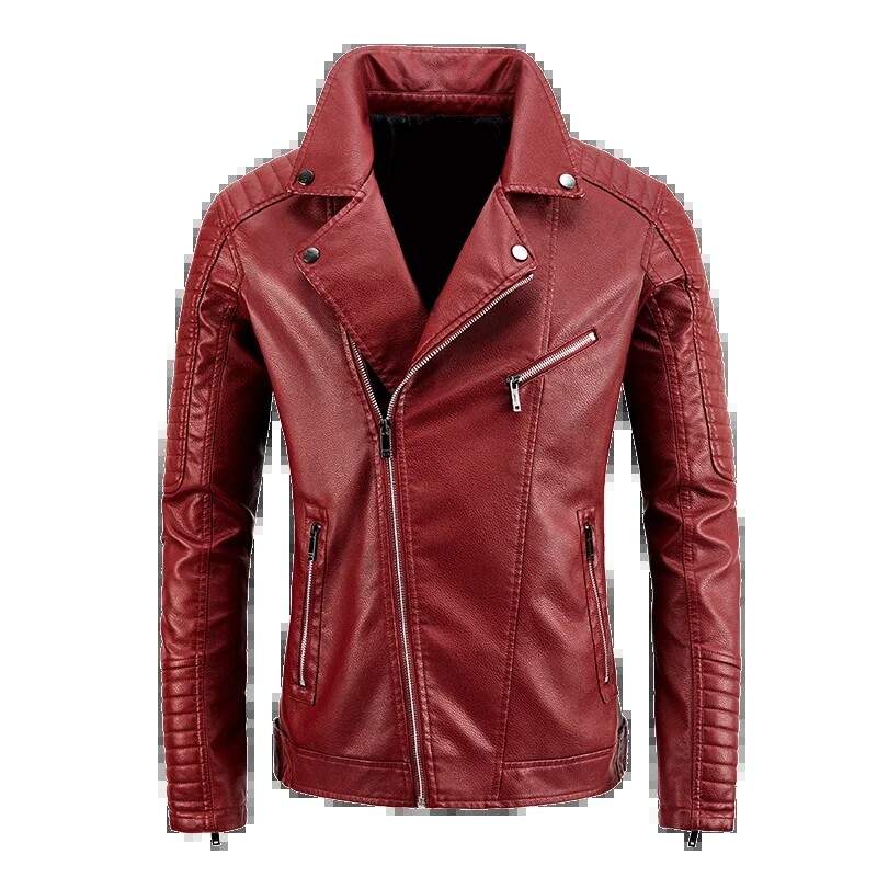 Επώνυμα ρούχα Μοτοσικλέτα Λεπτό Δερμάτινο Μπουφάν Ανδρικό Δερμάτινο Μπουφάν British Fashion Ανδρικό 4XL-M's PU Δερμάτινο μπουφάν