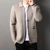 Cardigan tricotat pentru bărbați de înaltă calitate de toamnă și iarnă pentru afaceri, ocazional, confortabil, multifuncțional