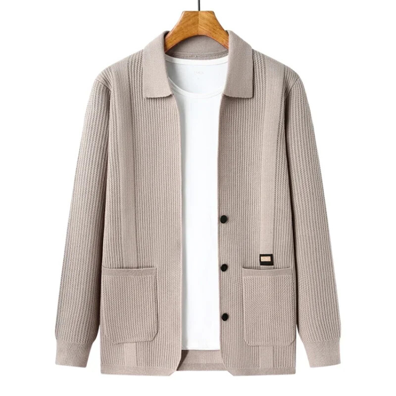 Cardigan tricotat pentru bărbați de înaltă calitate de toamnă și iarnă pentru afaceri, ocazional, confortabil, multifuncțional