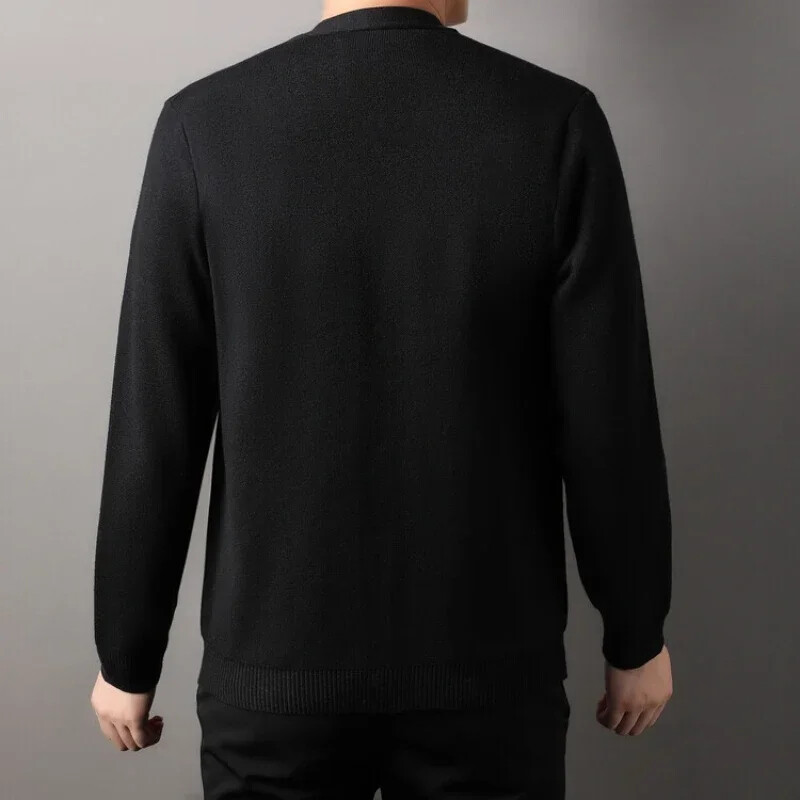 Új férfi őszi és téli alkalmi dizájn kardigán vastag hosszú ujjú, gombos kabát kardigán pulóver