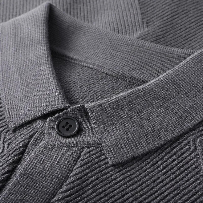 Őszi és téli férfi alkalmi dizájn kardigán vastag, hosszú ujjú gombos dzseki kardigán pulóver