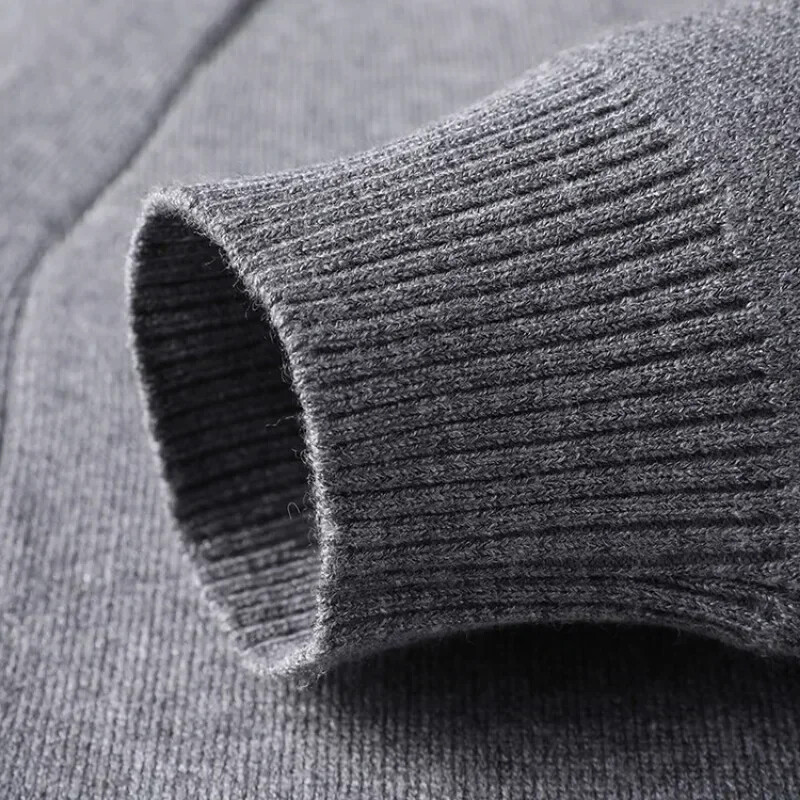 Férfi őszi és téli alkalmi tervezésű kardigán vastag, hosszú ujjú, gombos kabát kardigán pulóver