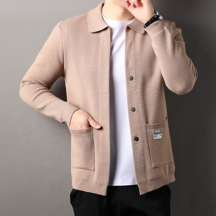 Jauna vīriešu rudens un ziemas apkakle, izspiedusies jaka Augstas kvalitātes moderna jaka vīriešiem