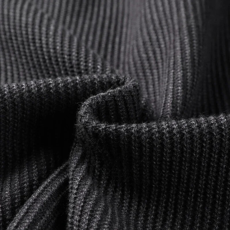 Férfi őszi és téli kiváló minőségű kötött kardigán gomb nélküli alkalmi kényelmes és sokoldalú öltönyök férfi ruhák