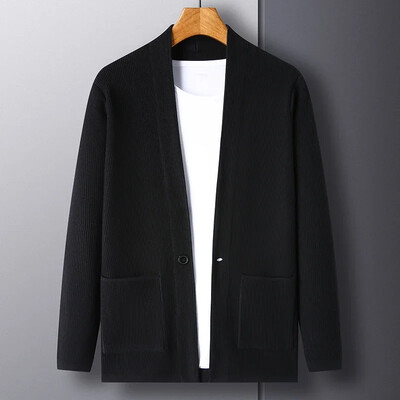 Νέες ανδρικές φθινοπωρινές και χειμερινές πλεκτή ζακέτα χωρίς κουμπιά Casual Άνετα και ευέλικτα Ανδρικά ρούχα