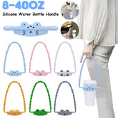 Új szilikon vizes palackszíj kulacstartó Univerzális hordozható palackhordozó pánt Stanley 8-40 oz csészetartozékokhoz