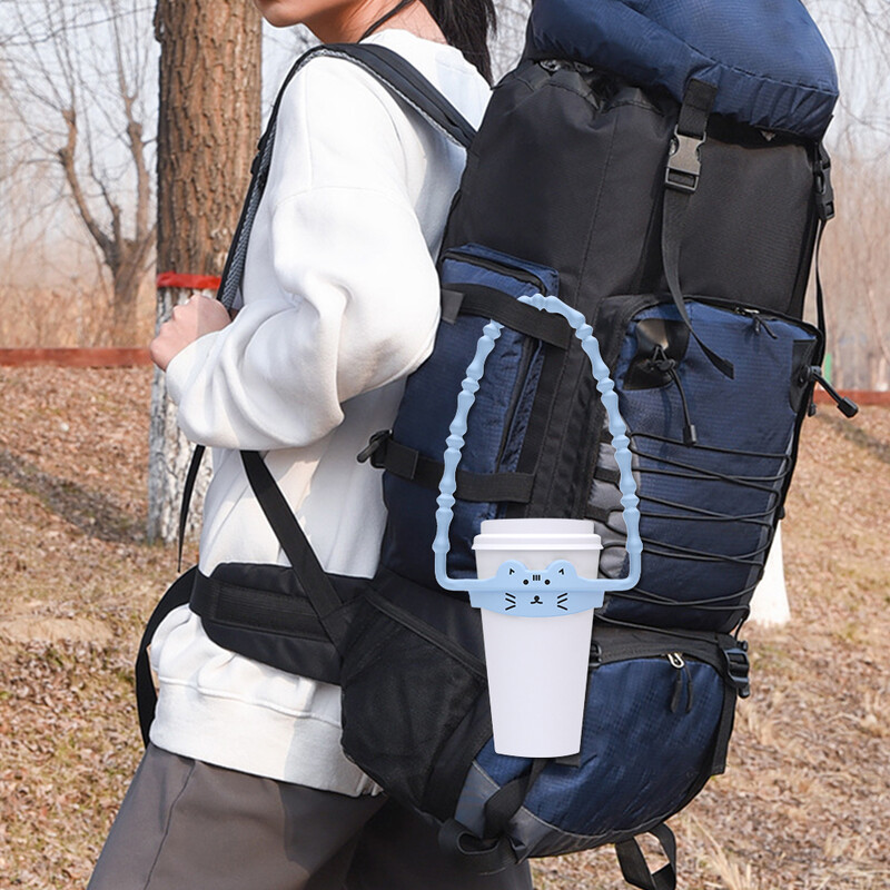 Új szilikon vizes palackszíj kulacstartó Univerzális hordozható palackhordozó pánt Stanley 8-40 oz csészetartozékokhoz