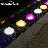 Lumină decorativă cu pietriș solar, lumini exterioare RGB/calde/albe, iluminat peisagistic, pentru grădini, curti, terase, vile