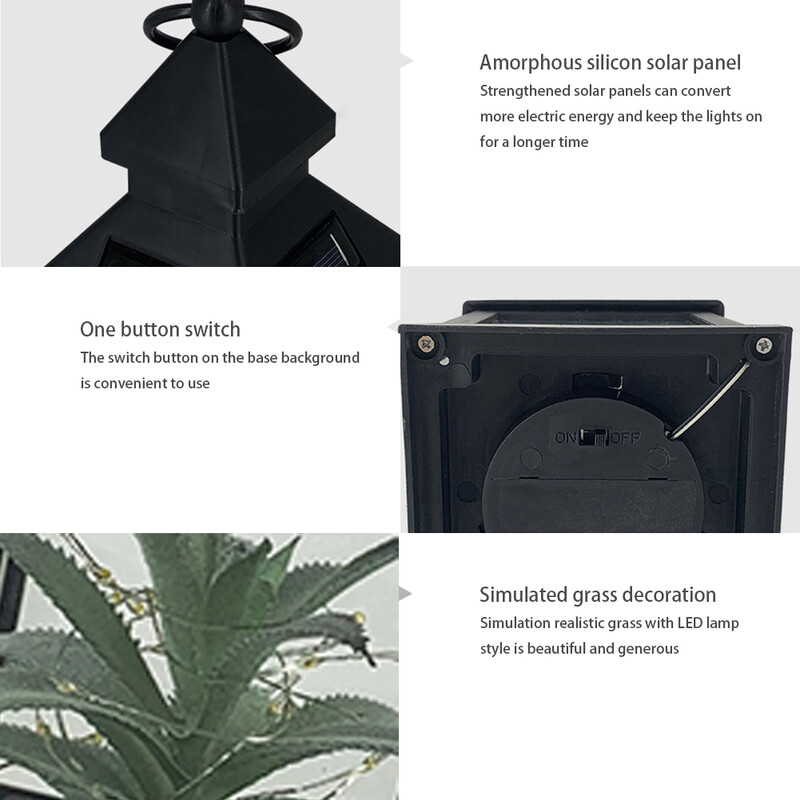 Akkumulátoros újratölthető energiatakarékos ajándék napelemes kerti fény karácsonyfa nap növény terasz udvar dekoráció kültéri lámpák