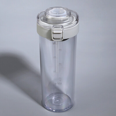 360/500 ml utazási műanyag átlátszó ivópalack Sport vizes palack ivópohár Citromháló Szivárgásmentes kültéri kempinghez, edzőteremhez