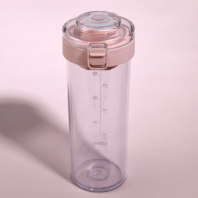 360/500 ml utazási műanyag átlátszó ivópalack Sport vizes palack ivópohár Citromháló Szivárgásmentes kültéri kempinghez, edzőteremhez