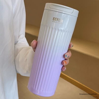 500 ml-es hordozható kávésbögrék rozsdamentes acél termopalackok autós irodai vizes palackok vákuumpalackok kávéscsésze utazási hőcsésze