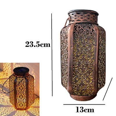 2/1db Napelemes Lámpás LED Vas Art Lámpa Üreges vetítő Fény Függő Lámpa Kültéri Gyep Kert Udvar Táj Dekor Lámpa