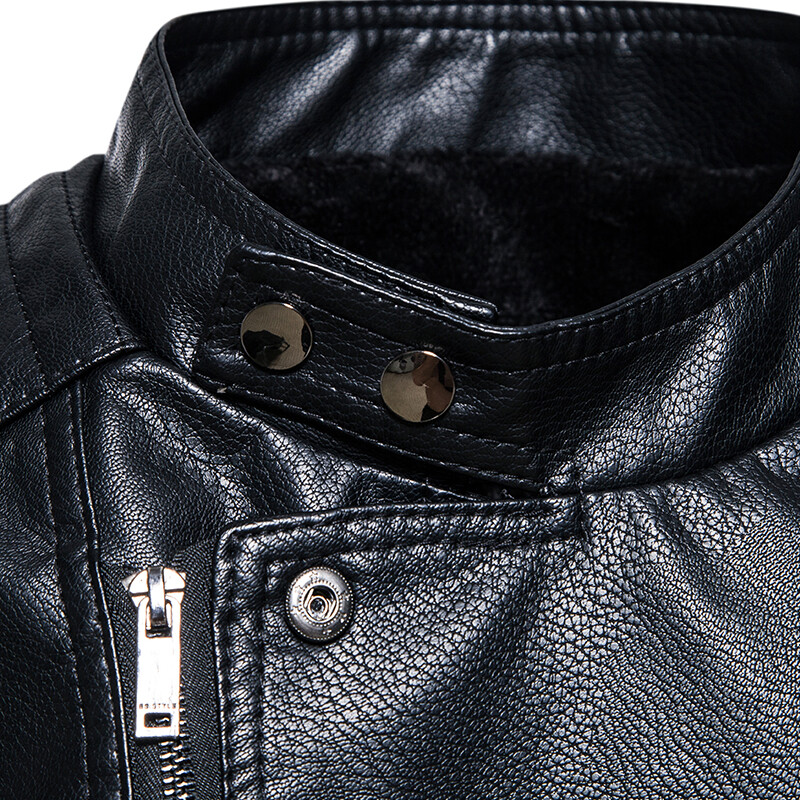 Δερμάτινο μπουφάν μοτοσικλέτας Slim PU Ανδρικό επαγγελματικό λεπτό δερμάτινο μπουφάν Βρετανικής μόδας Ανδρικό δερμάτινο μπουφάν υψηλής ποιότητας από PU