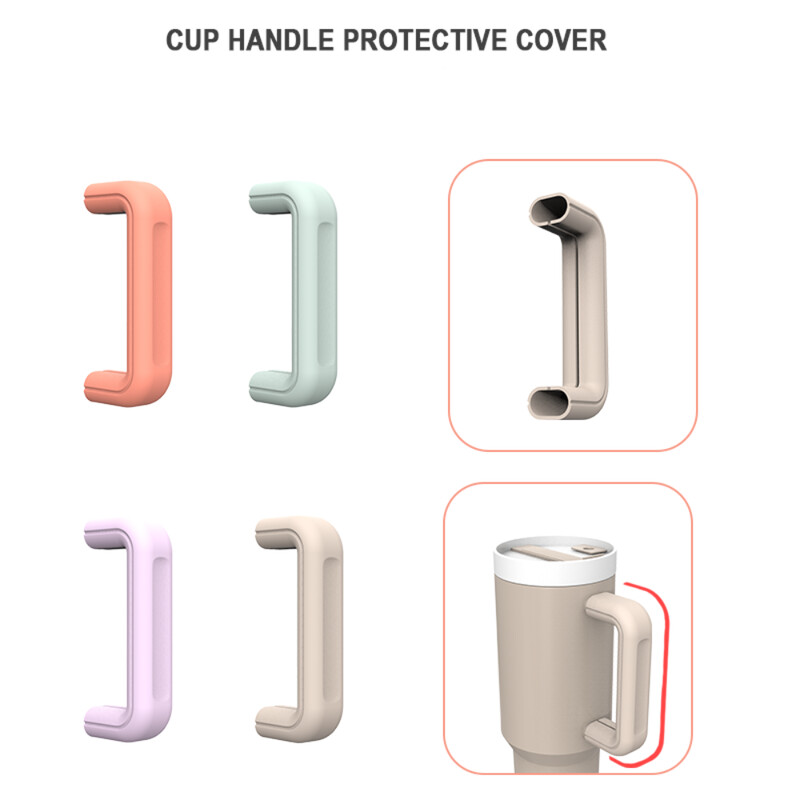 Roktura aizsargs Stenlija kausam pret izslīdēšanu aizsargājošs ūdens pudeles roktura silikona vāciņa uzmava