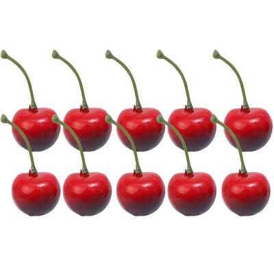 50/10 gab. Mākslīgo augļu modelis Viltus ķiršu simulācijas ķiršu rotājumi Amatniecība Ēdienu fotografēšana Rekvizīti ballīšu dekors Mājas dekorēšana