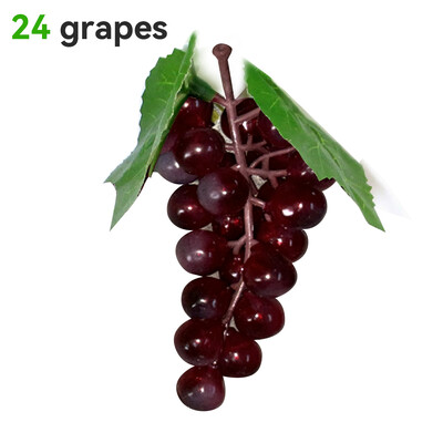 Mesterséges gyümölcs-szőlő-szimulált szőlőfürtök Élethű hamis gyümölcsök Műanyag műgyümölcs-díszek esküvői kellékekhez